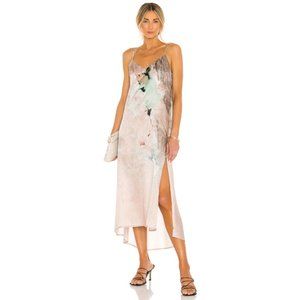 AllSaints Essey Cassus Plaster Pink Satin Dress 8